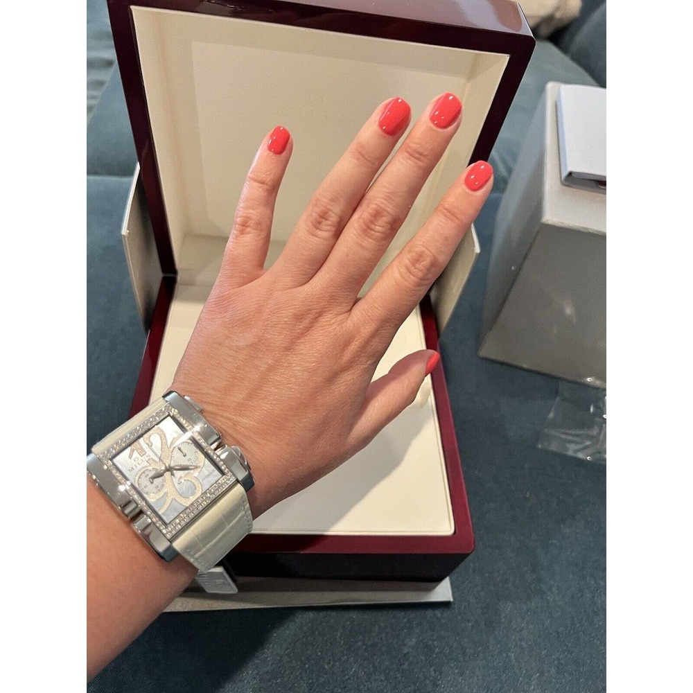 Milus Apiana Unisex Wrist Watch Auto. Chronograph 102 Brilliant Diamonds.